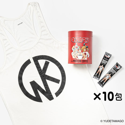 メガロス PROTEIN COFFEE キン肉マン特別パッケージ 正義超人Ver.(タンクトップ入り限定BOX 10包入り)