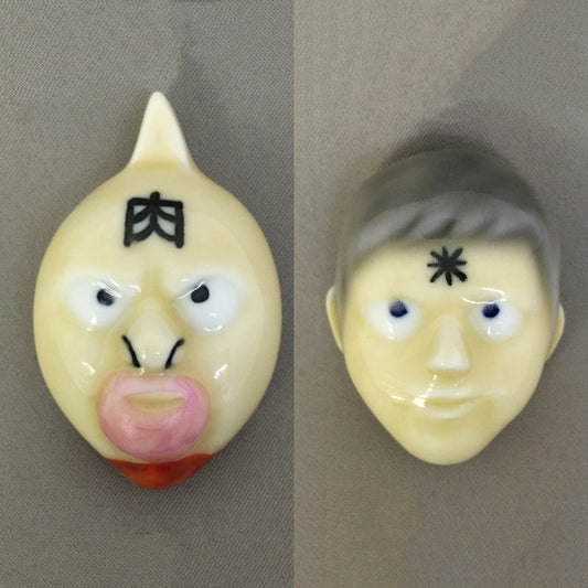 有田焼キン肉マン箸置 6個セット 赤絵