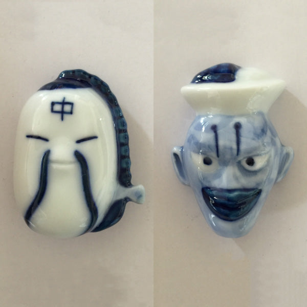 有田焼キン肉マン箸置 2個セット 染付