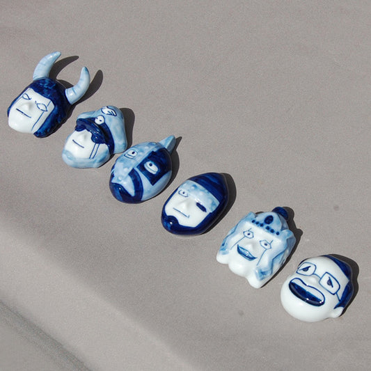 有田焼キン肉マン箸置-第2弾- 6個セット 染付